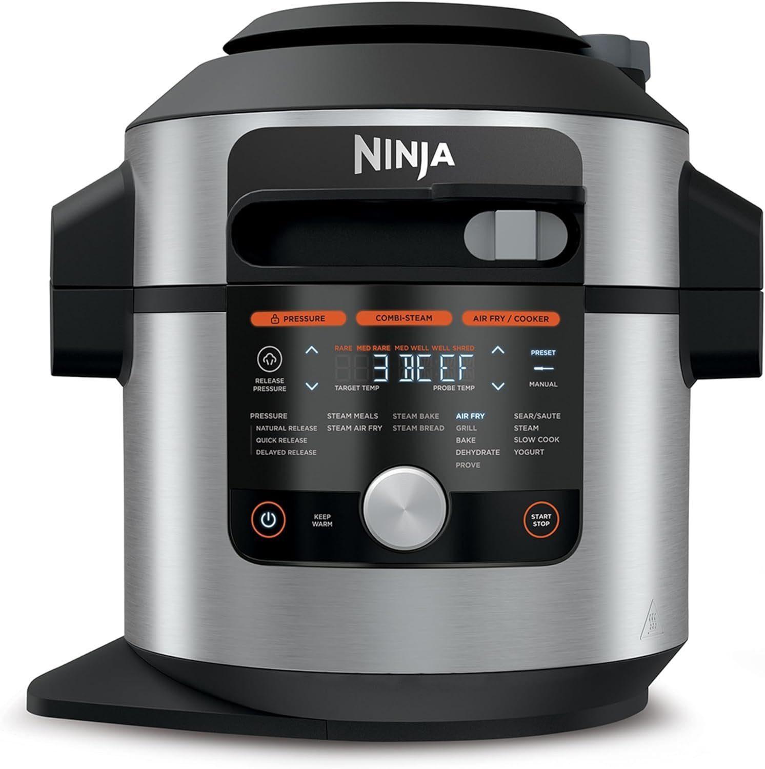 NINJA Multicocina Foodi MAX 14 en 1, 7,5L, Olla a presión y Freidora de aire caliente, 1500 W, con freidora, eléctrico, Foodi MAX, sin aceite, Air