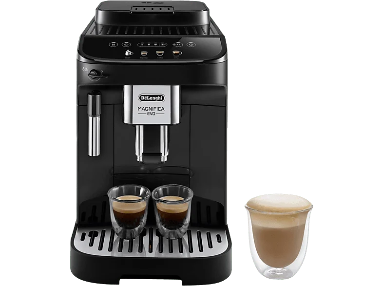 Cafetera superautomática - De'Longhi Magnifica EVO ECAM290.21.B, 1450W, 15bar, Molinillo integrado, Sistema Thermoblock, Vaporizador, Táctil, Negro
